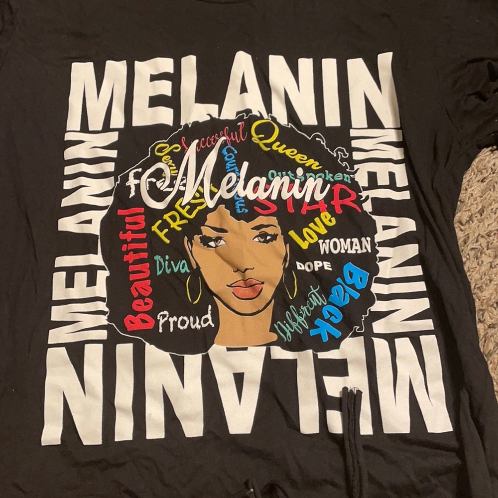 Melanin Queen tassel shirt